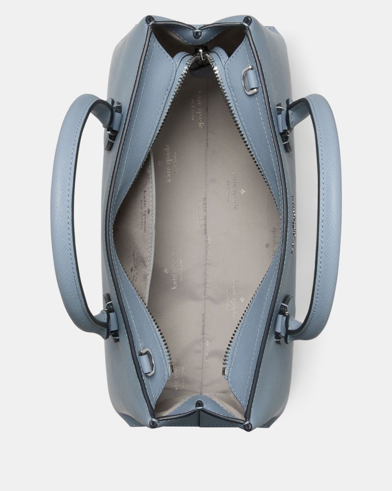 Kate Spade,Rae Medium Satchel,Satchel,Logo,Metal,Work,Casual,Blue