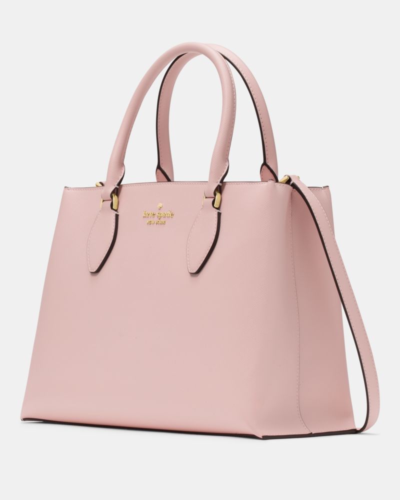 Kate Spade,Rae Medium Satchel,Satchel,Logo,Metal,Work,Casual,Pink