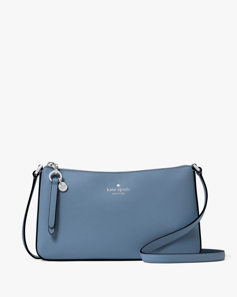 Kate Spade,Ginnie Crossbody,Crossbody,Disc,Logo,Engraved Detail,Gold Metal,Casual,Blue