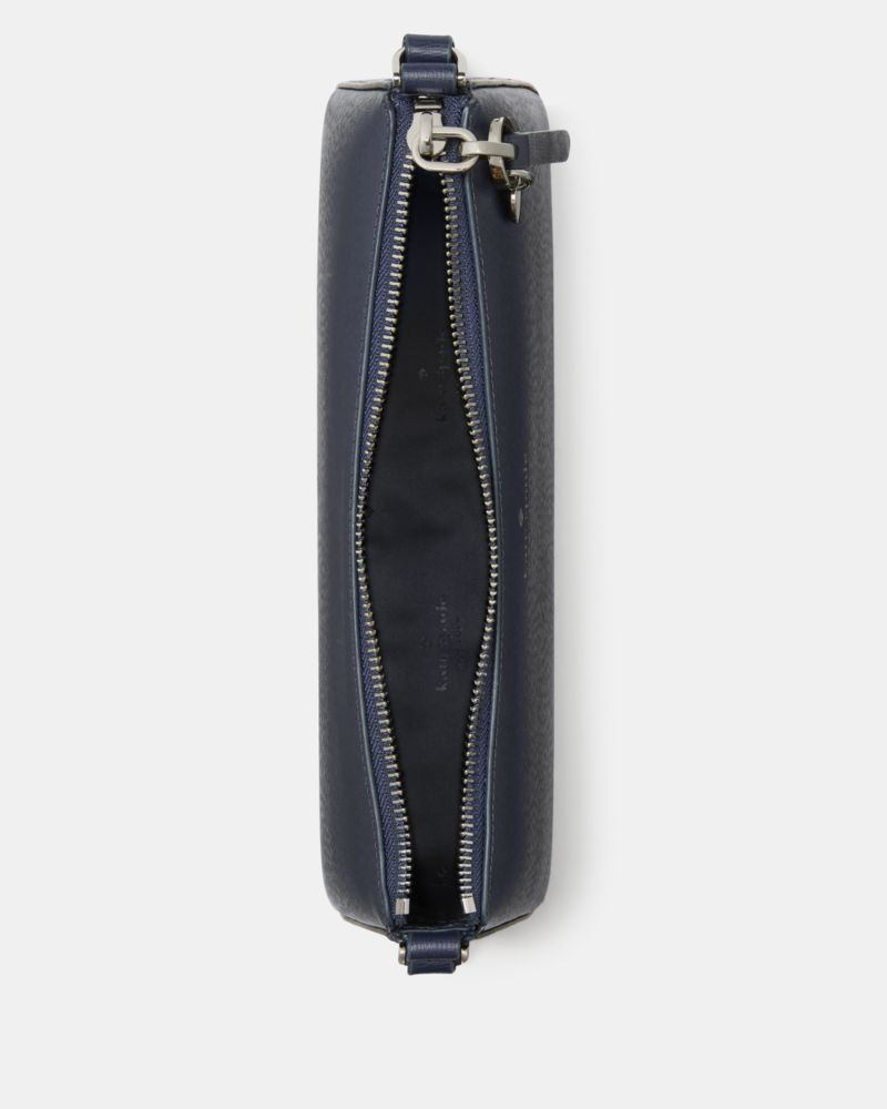 Kate Spade,Ginnie Medium Crossbody,Crossbody,Engraved Detail,Logo,Disc,Gold Metal,Casual,Navy