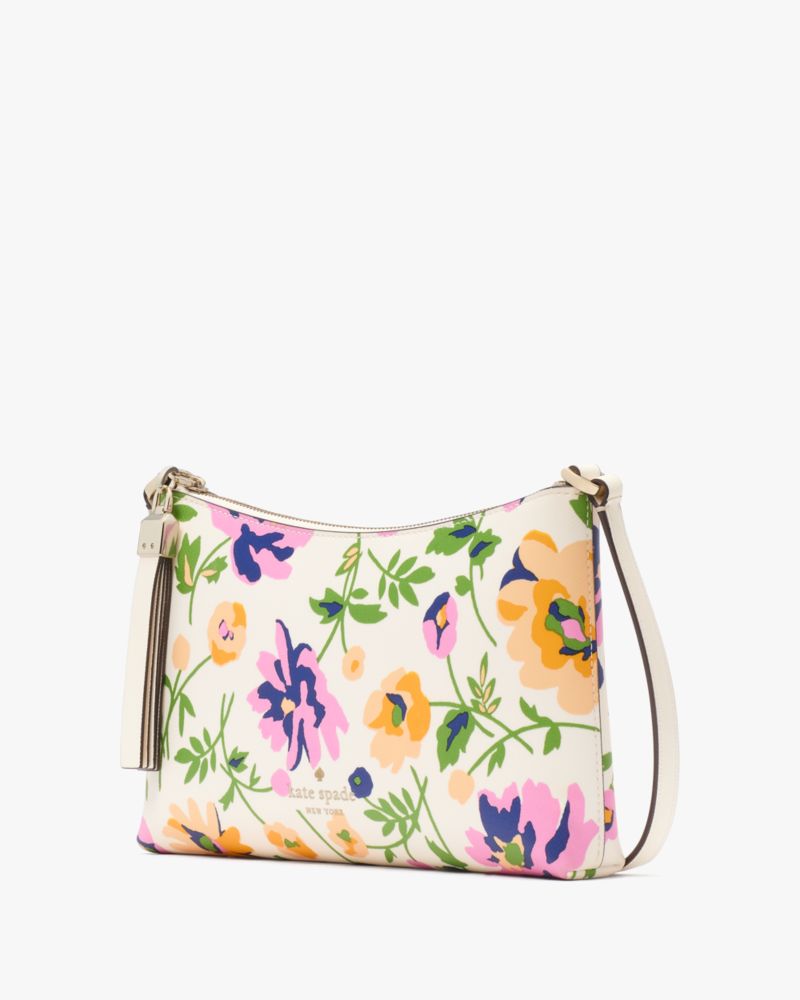 Kate Spade,Sadie Printed Small Crossbody,White