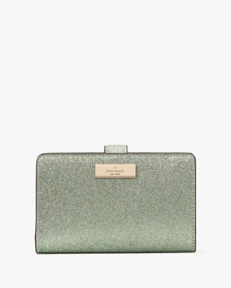 Kate Spade,Kenzie Boxed Glitter Medium Compact Wallet,