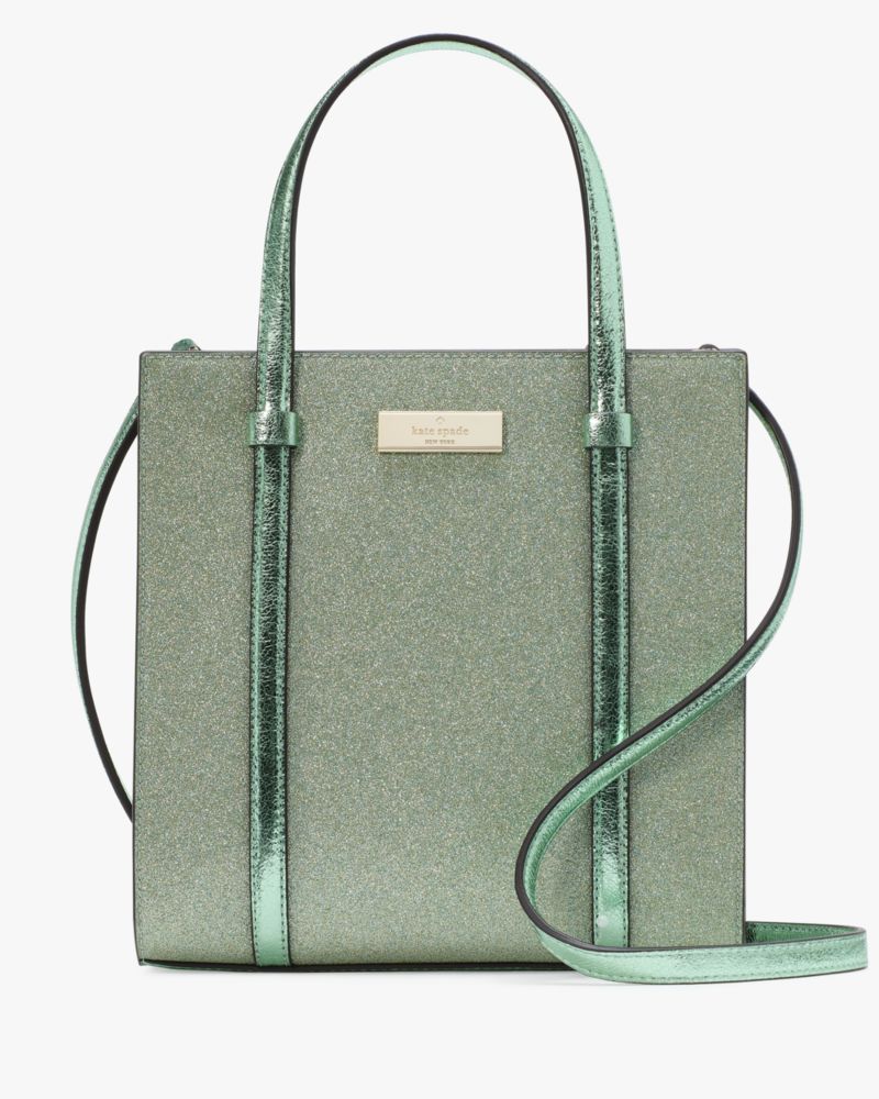 Kate Spade,Kenzie Glitter Small Tote,Gray