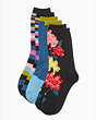 Kate Spade,floral 3-pack crew socks,Multi