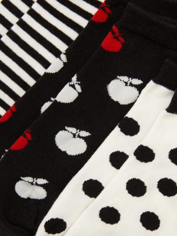 Kate Spade,Apple 3-pack No Show Socks,