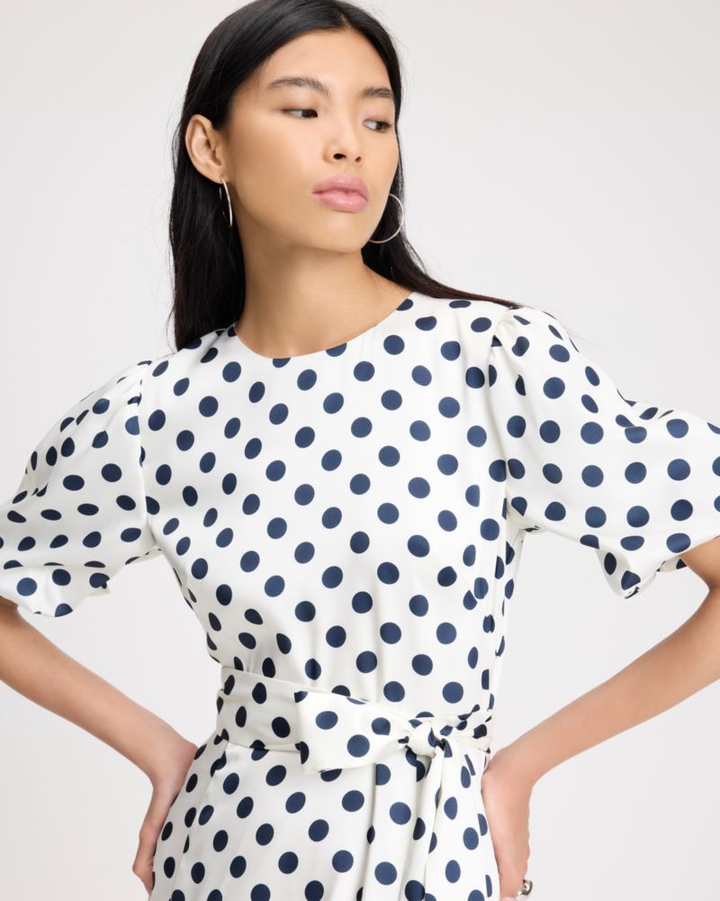 Kate Spade,Breezy Dot Matinee Dress,White