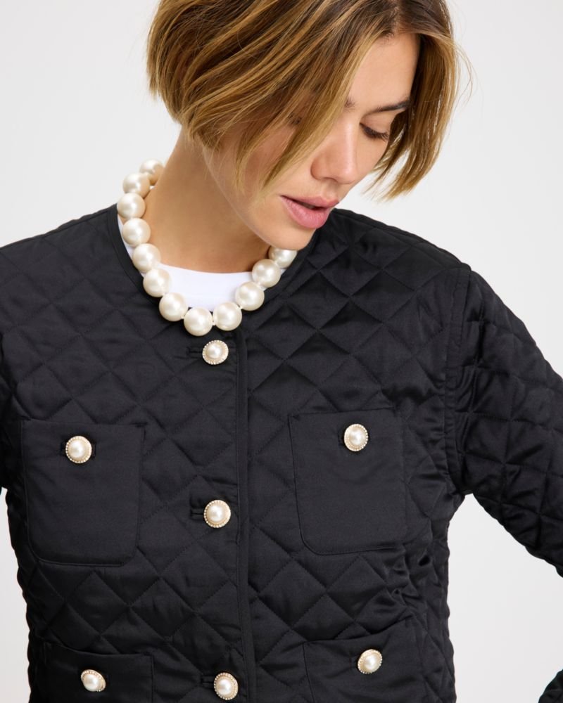 Kate Spade,Quilted Lady Jacket,Black