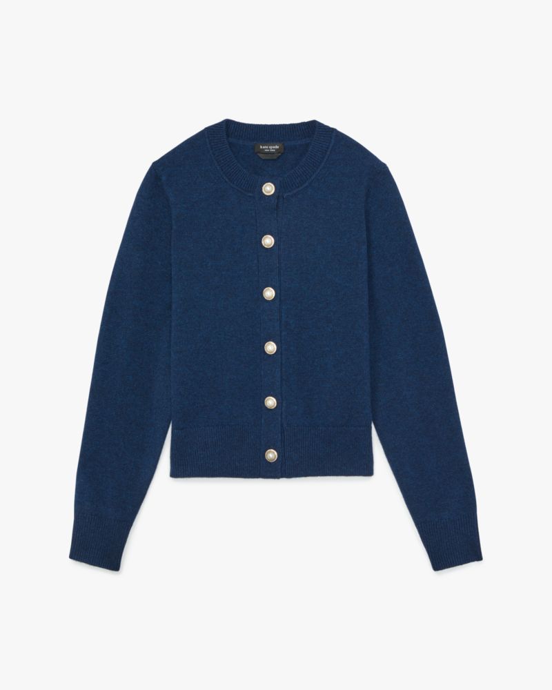 Kate Spade,Pearl Button Nell Cardigan,Navy