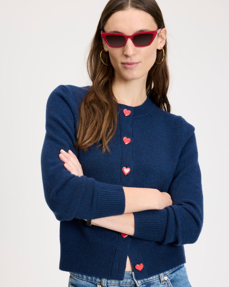 Kate Spade,Heart Button Nell Cardigan,