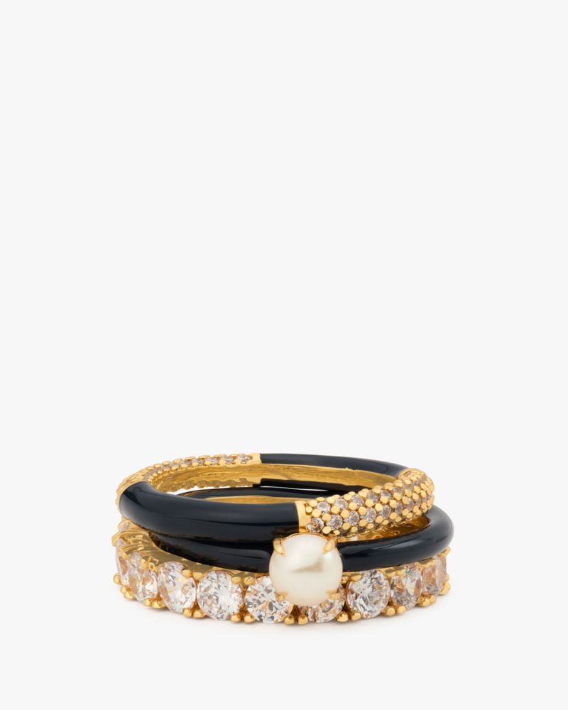 Kate Spade,Hint Of Shimmer Stacking Ring Set,Multi Color