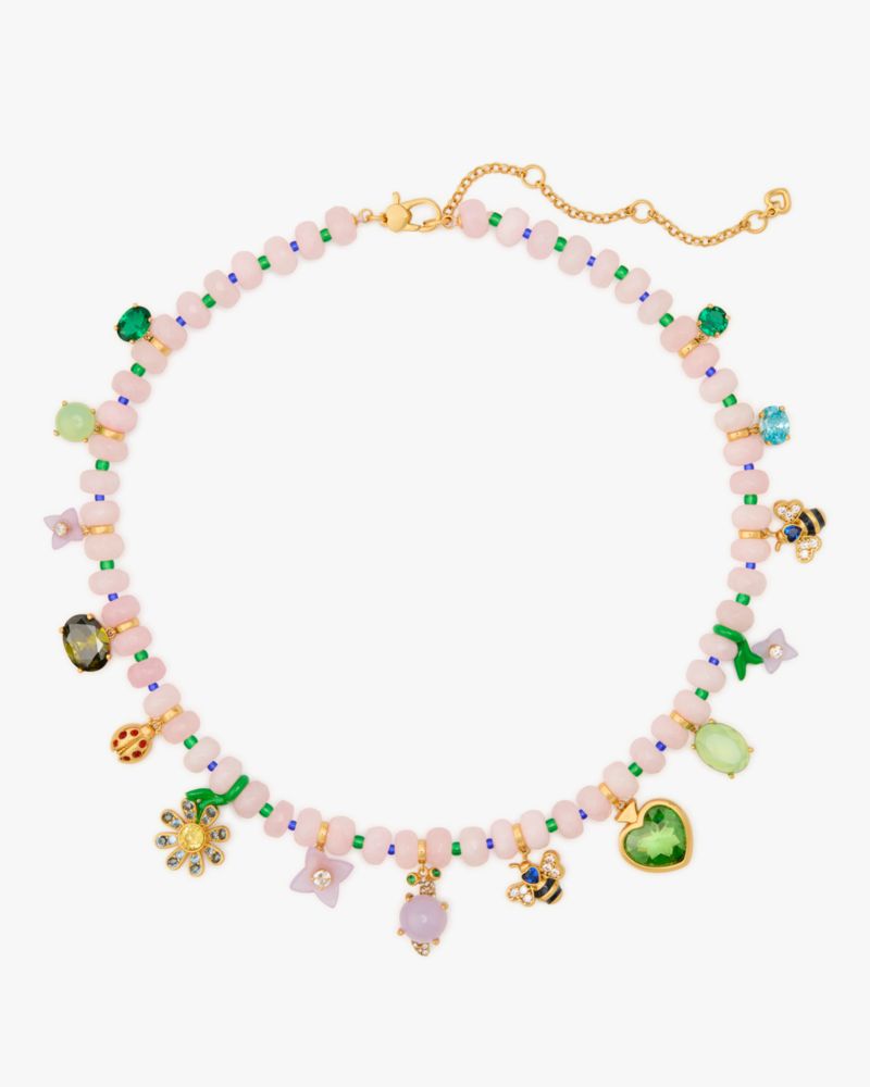 Garden Friends Beaded Charm Necklace