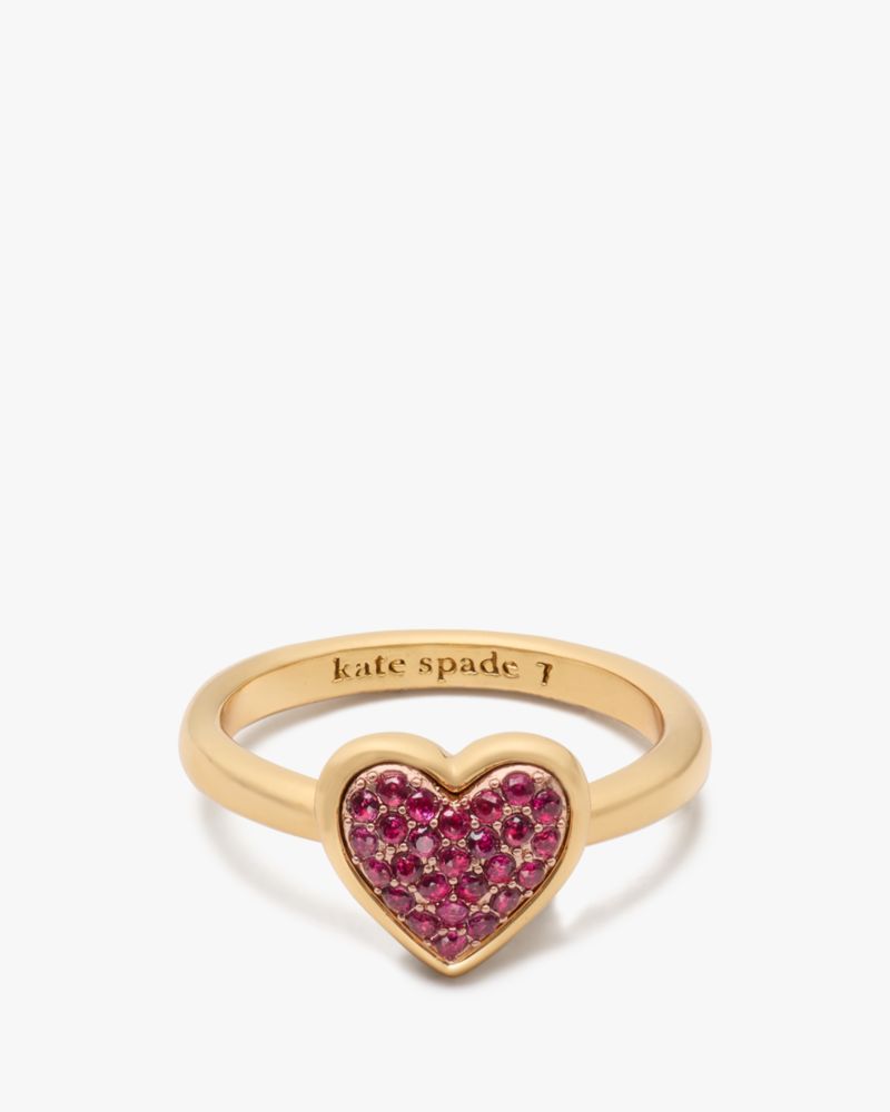 Kate Spade,ウィズ オール マイ ハート パヴェ リング,リング,レッド