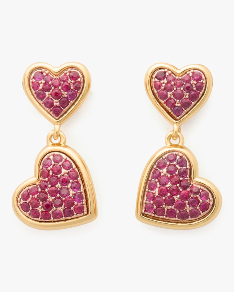 Kate Spade,With All My Heart Pavé Drop Earrings,