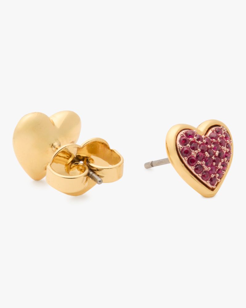 Kate Spade,ウィズ オール マイ ハート パヴェ ピアス,ピアス,レッド