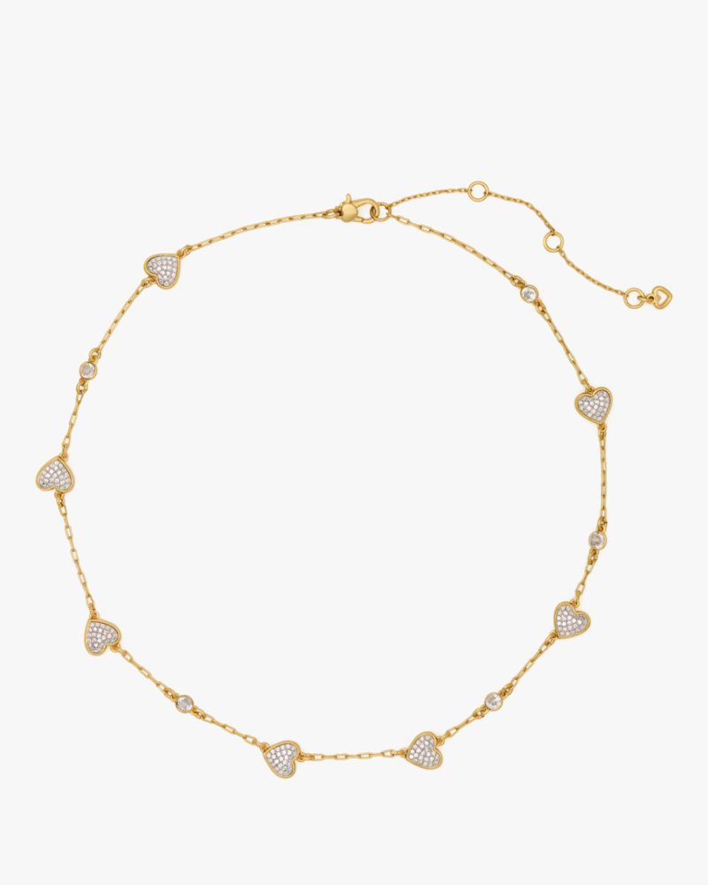 Kate Spade,With All My Heart Pavé Scatter Necklace,