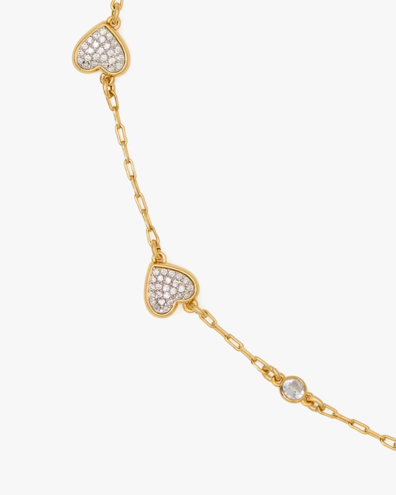 Kate Spade,With All My Heart Pavé Scatter Necklace,