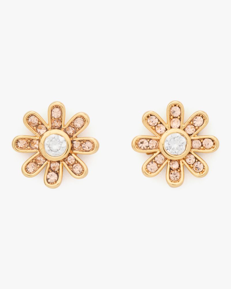 Kate Spade,Bursting Blooms Studs,Clear