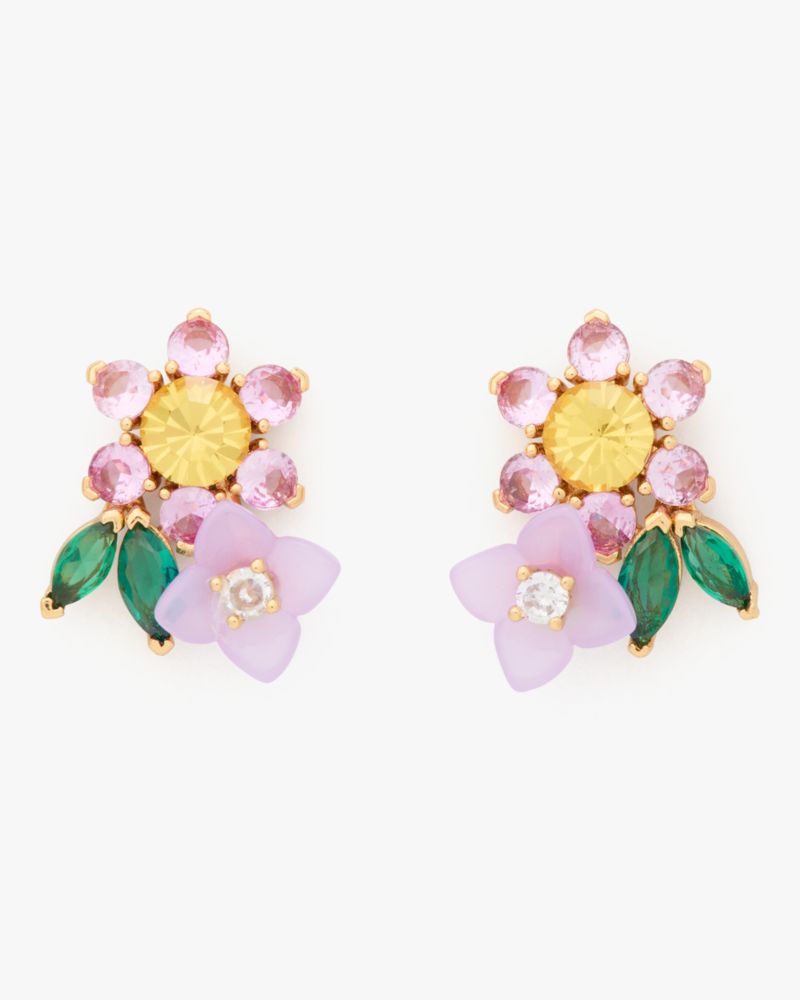 Kate Spade,Bursting Blooms Cluster Studs,Multi Color