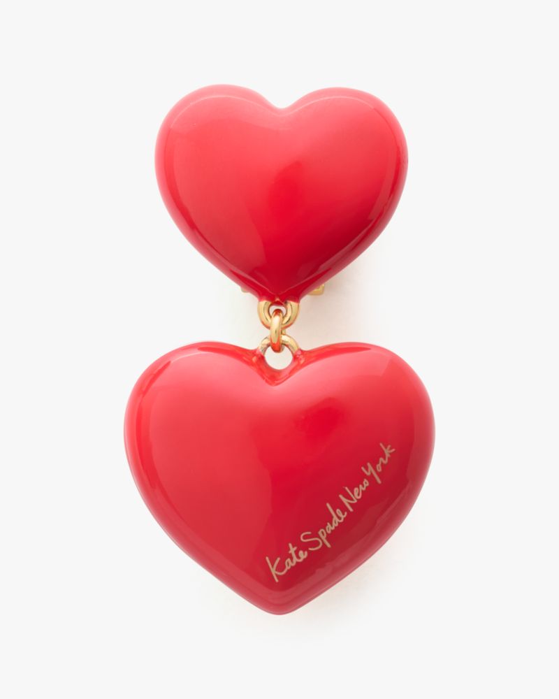 Kate Spade,Heart You Double Drop Earrings,