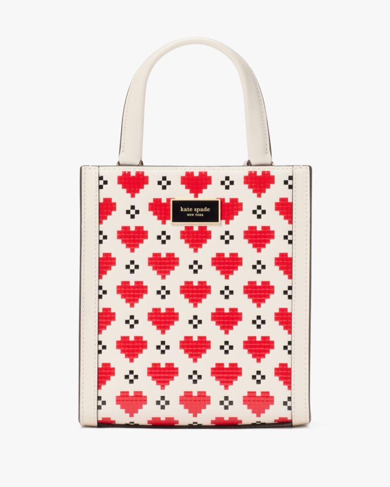 Kate Spade,Manhattan Pixel Hearts Mini Tote,