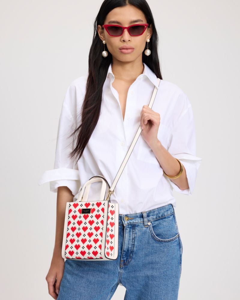 Kate Spade,Manhattan Pixel Hearts Mini Tote,