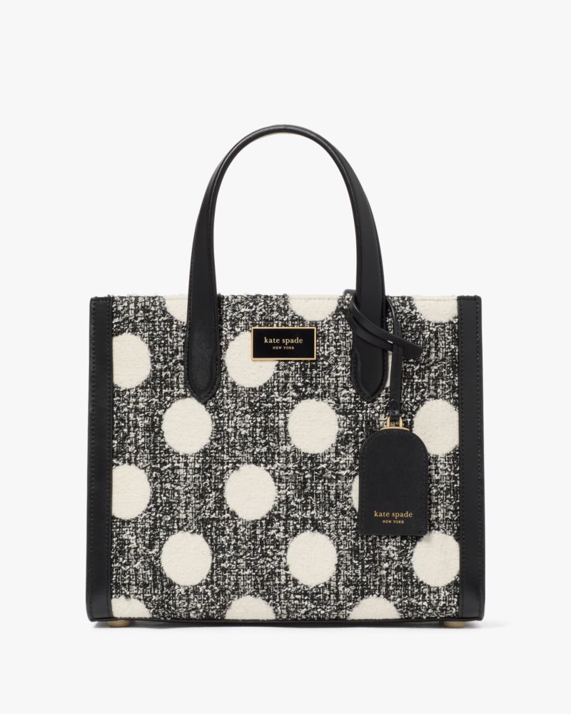 Manhattan Dot Tweed Small Tote