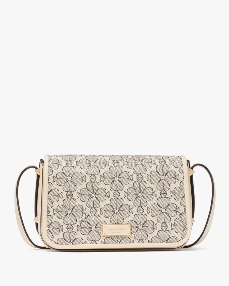 Kate Spade,Liv Spade Flower Coated Canvas Small Flap Crossbody,