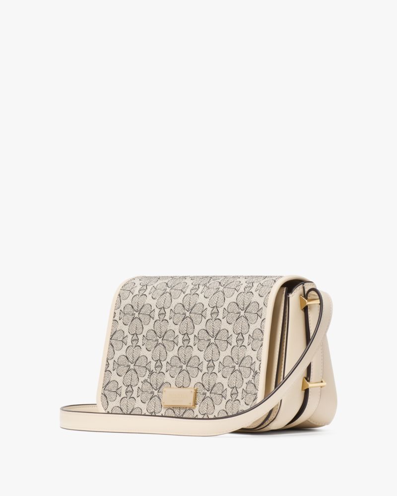 Kate Spade,Liv Spade Flower Coated Canvas Small Flap Crossbody,