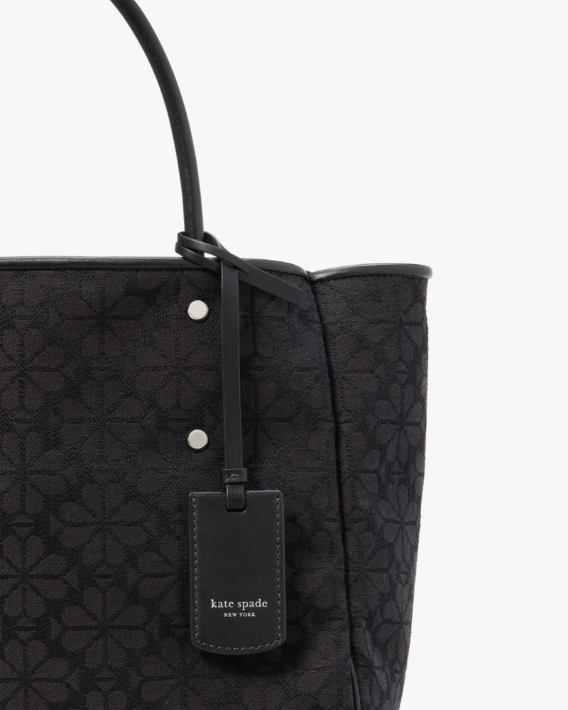 Kate Spade,スペード フラワー ジャカード ミディアム エブリシング トート,トートバッグ,ブラックマルチ