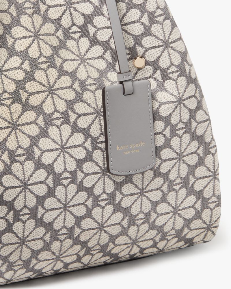 Kate Spade,スペード フラワー ジャカード ミディアム エブリシング トート,トートバッグ,グレーマルチ