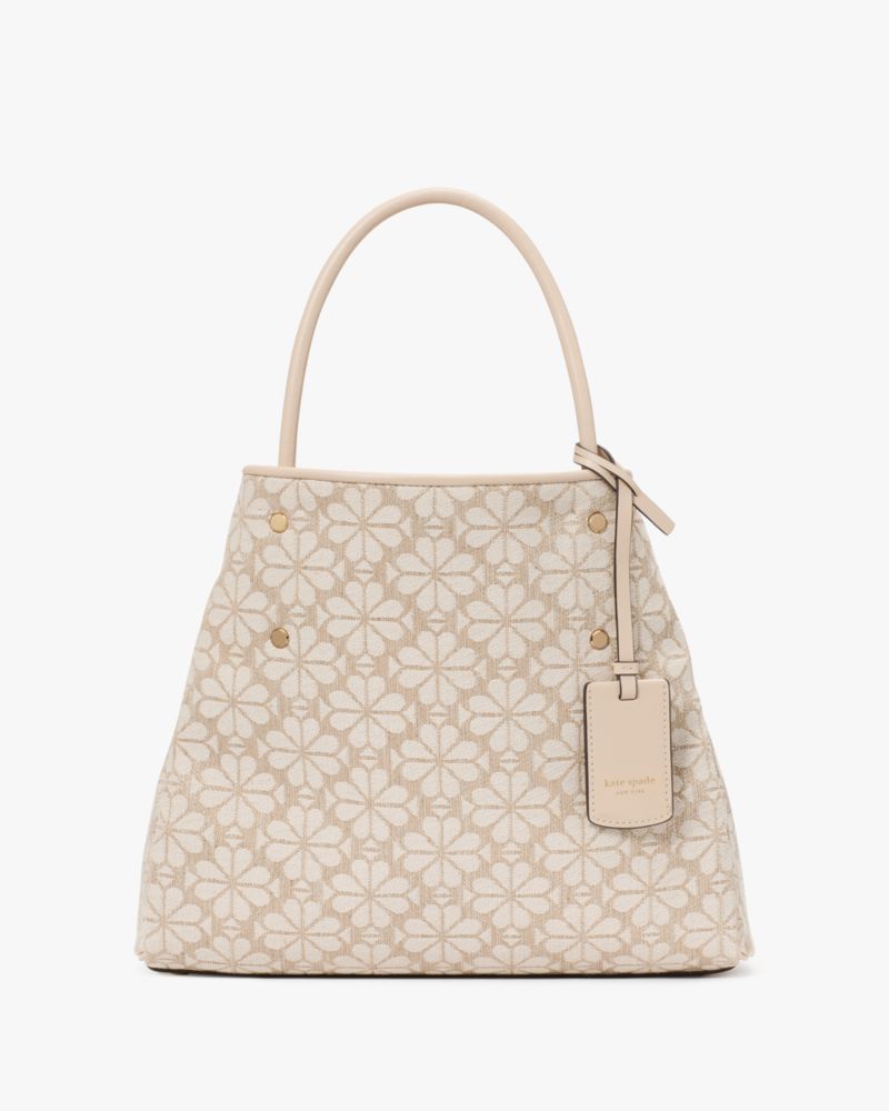 Kate Spade,スペード フラワー ジャカード ミディアム エブリシング トート,トートバッグ,ナチュラルマルチ