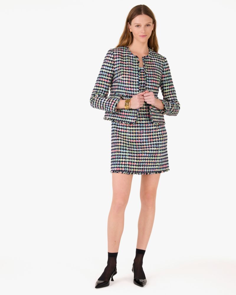 Kate Spade,Belted Tweed Dress,