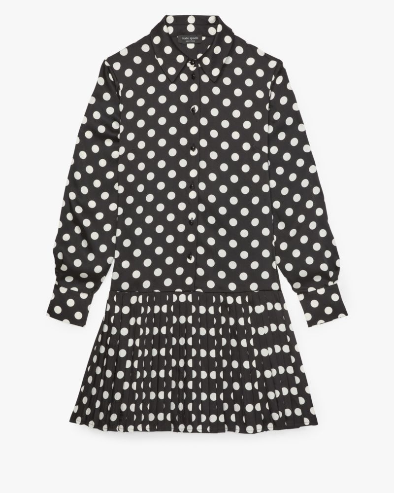 Breezy Dot Pleated Dress