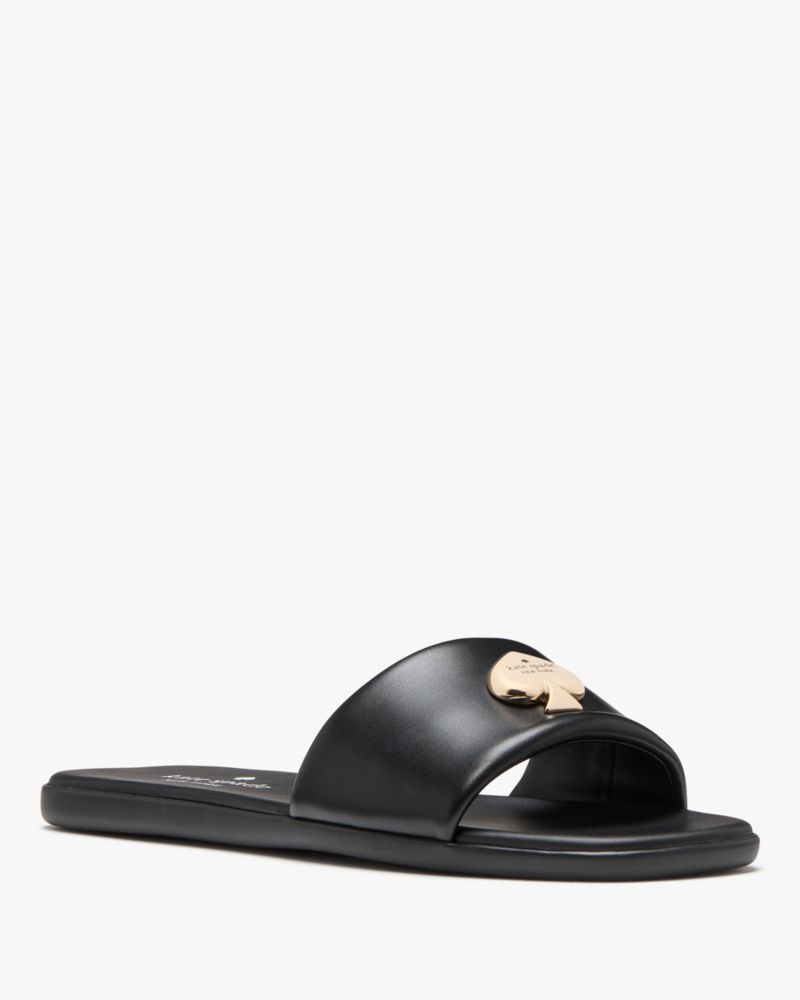 Kate Spade,Kendall Smooth Leather Slide Sandal,