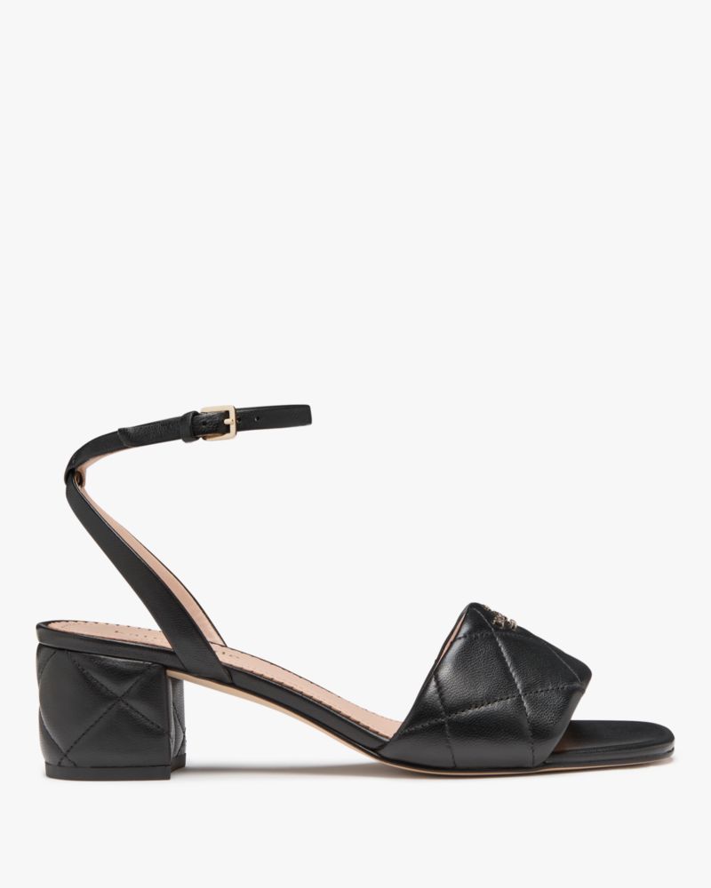 Kate Spade,Pillow Smooth Leather Mid Ankle Strap Sandal,