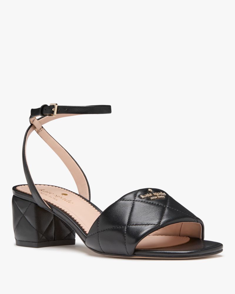 Kate Spade,Pillow Smooth Leather Mid Ankle Strap Sandal,