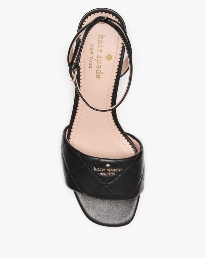 Kate Spade,Pillow Smooth Leather Mid Ankle Strap Sandal,