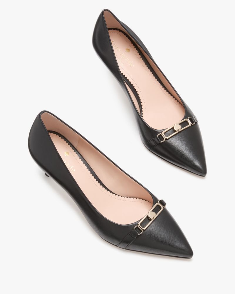 Kate Spade,Hallie Smooth Leather Pump,Black