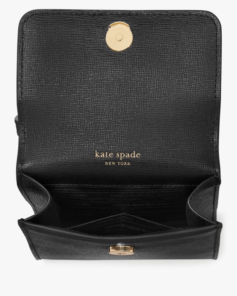 Kate Spade,Serena Phone Crossbody,Leather,Crossbody,Faux Leather,Logo,Casual,Black