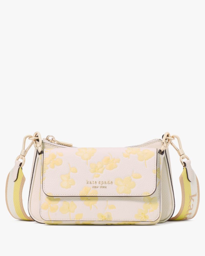 Kate Spade,Double Up Spring Pansies Crossbody,