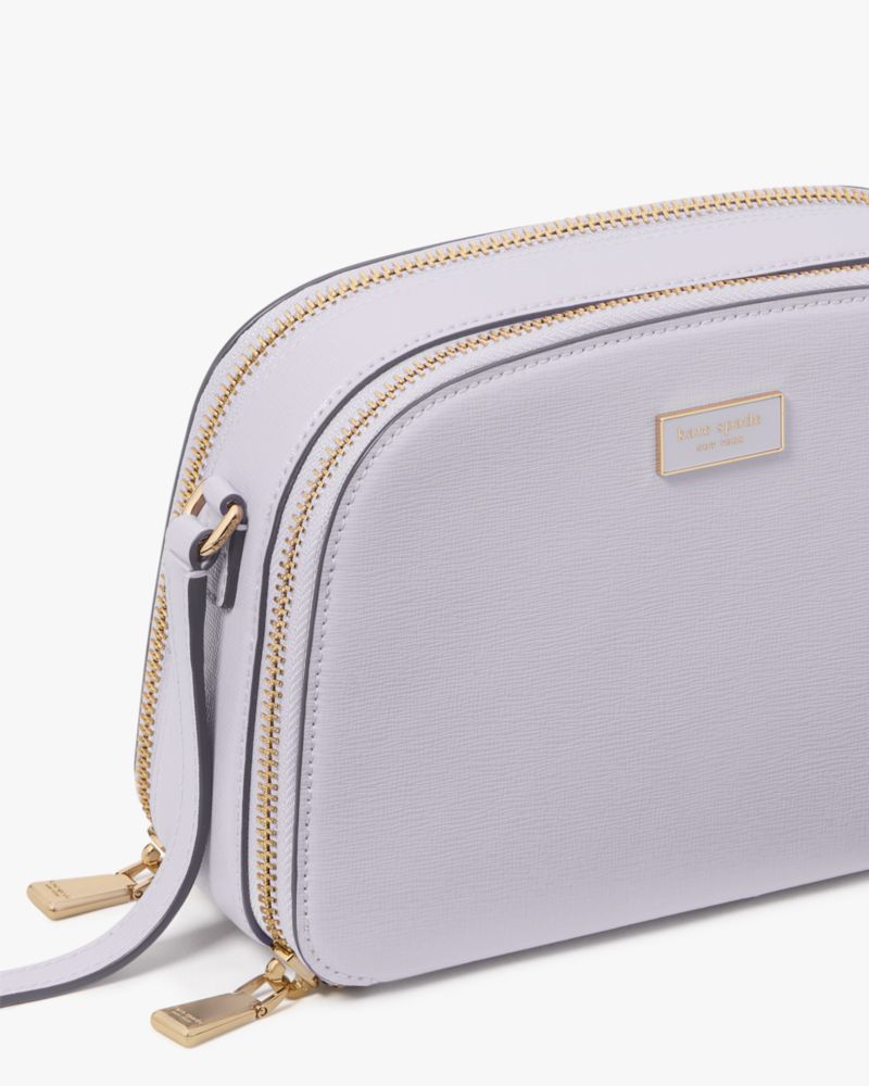 Kate Spade,Serena Double Zip Dome Crossbody,Crossbody,Logo,Casual,Lavender