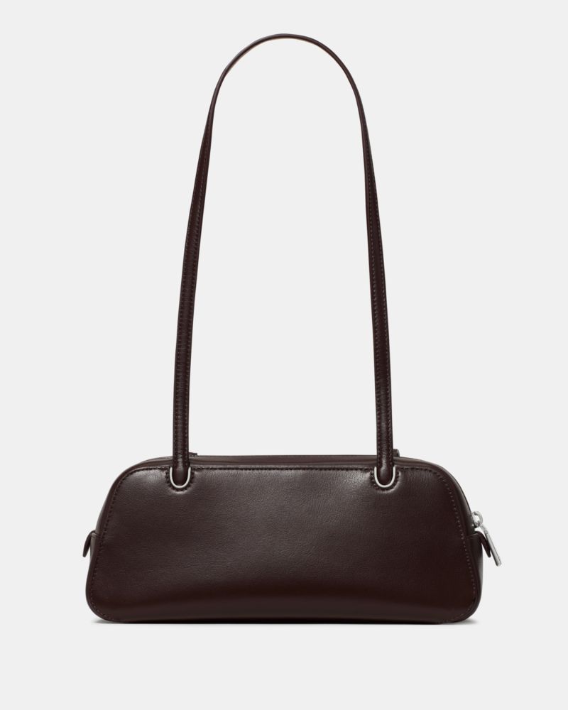 Kate Spade,Grace Shoulder Bag,Leather,Shoulder Bag,Logo,Word Embellishment,Day Party,Brown