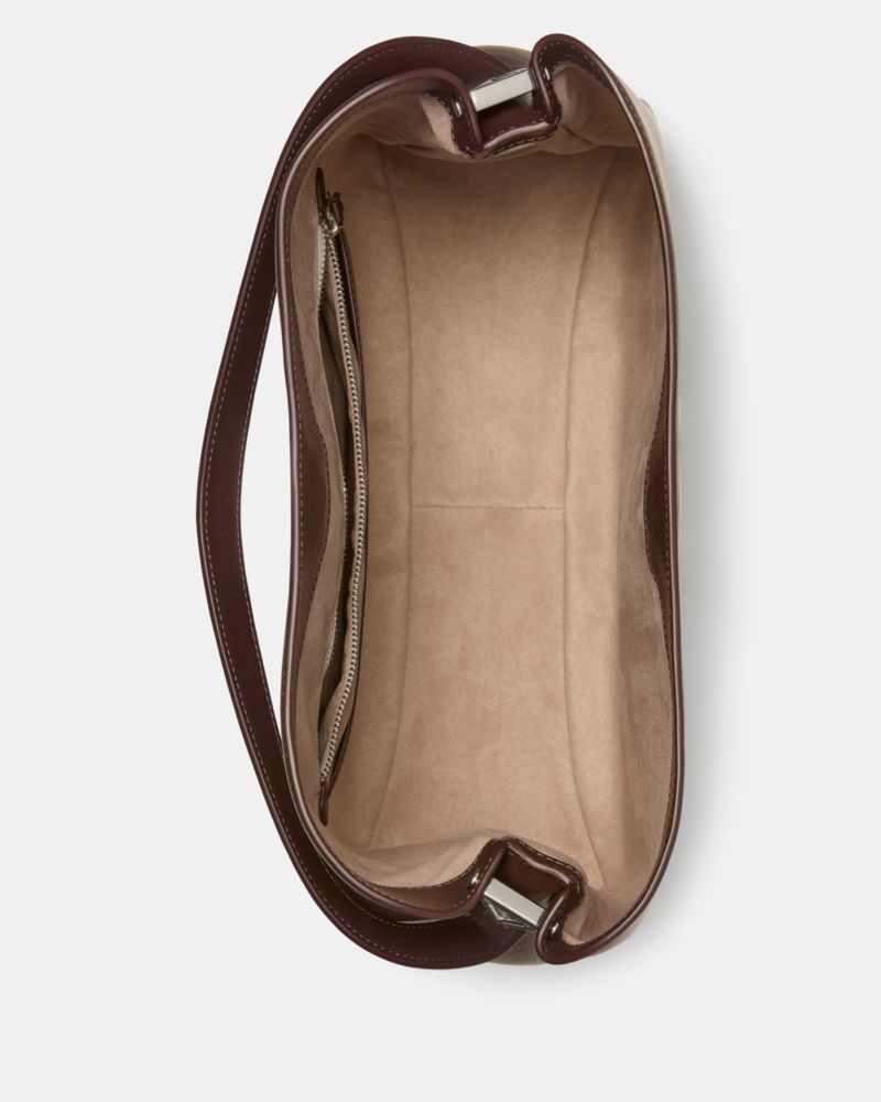 Kate Spade,Grace Hobo Bag,Leather,Hobo,Logo,Casual,Brown