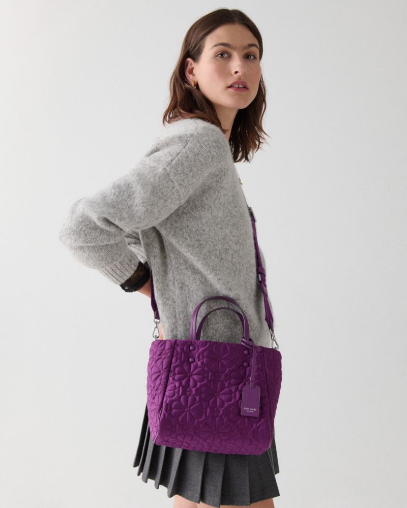 Kate Spade,Tilly Quilted Small Tote Bag,Recycled Polyester,Nylon,Tote,Logo,Adjustable,Sustainable,Casual,