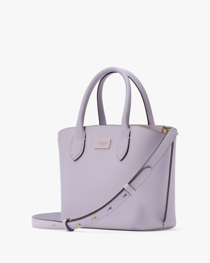 Kate Spade,Suite Crossbody Tote,Tote,Metal,Logo,Adjustable,Work,Lavender