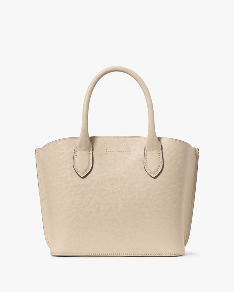 Kate Spade,Suite Crossbody Tote,Leather,Tote,Metal,Logo,Adjustable,Casual,Work,Beige