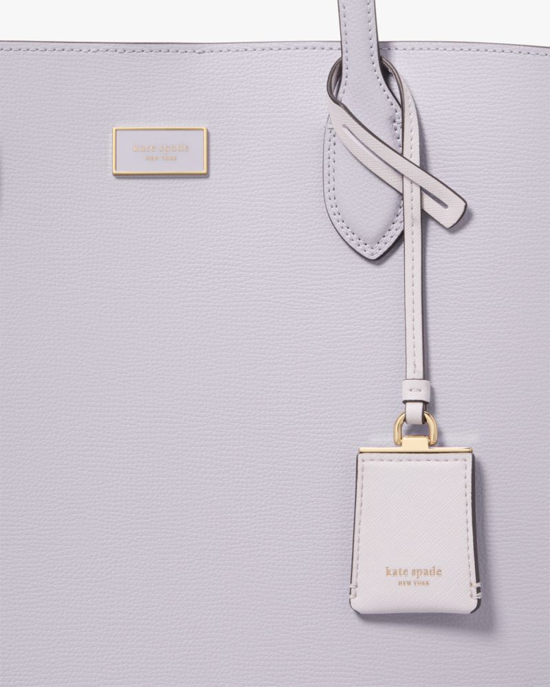 Kate Spade,Suite Large Work Tote,Tote,Metal,Logo,Work,Lavender