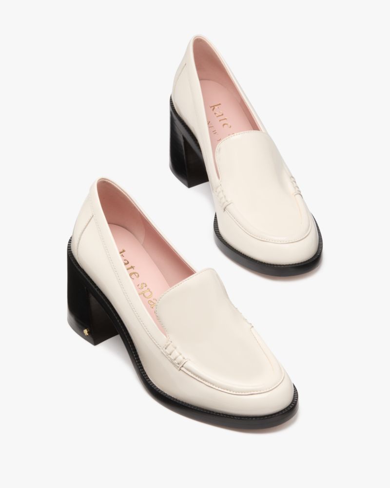 Kate Spade,ロリ ヒールド ローファー,パンプス,クリーム
