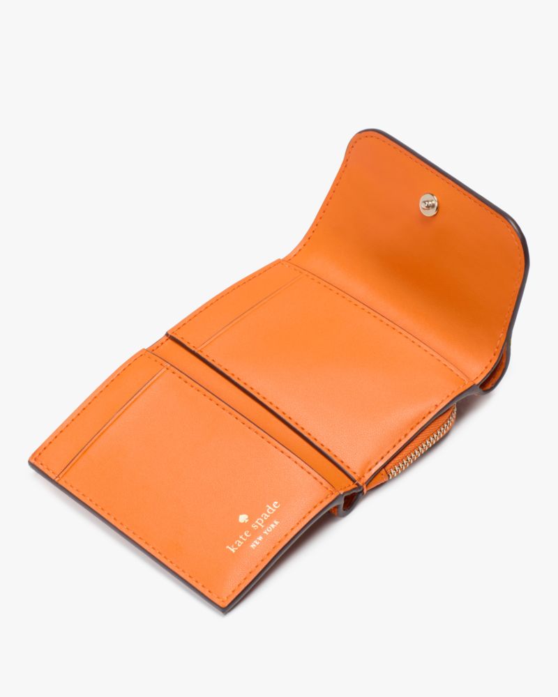Kate Spade,レナ スモール L-ジップ トリフォールド ウォレット,財布小物,オレンジジニア