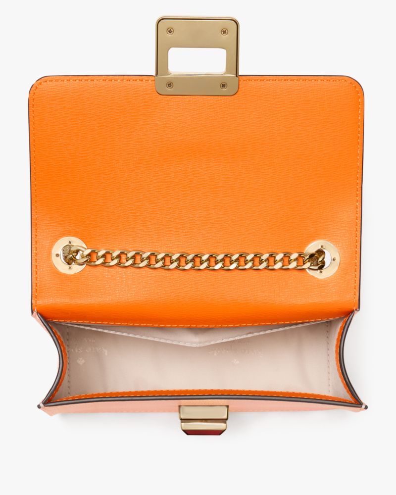 Kate Spade,フィービー カラーブロック ターンロック ミニ フラップ クロスボディ,バッグ,ピンクホライズンマルチ